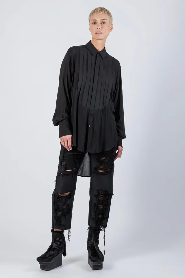esther-perbandt-gentlemen-hemd-damen-schwarz-viskose image 1