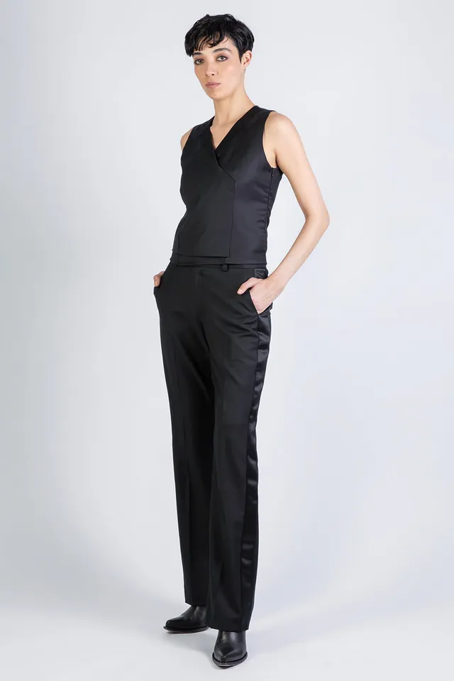esther-perbandt-smoking-satin-hose-schwarz-gerade-b-gelfalte image 1