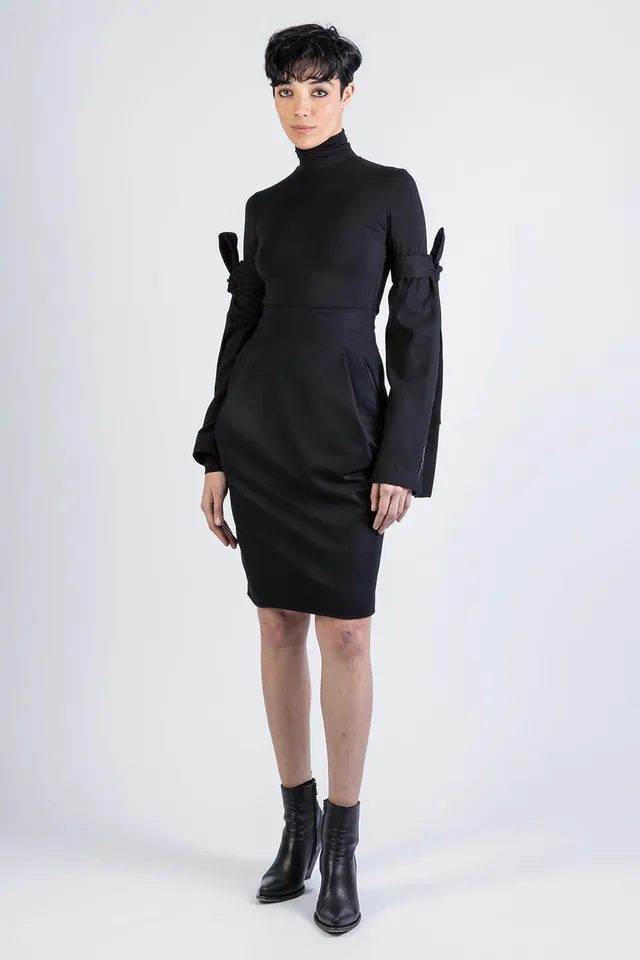 esther-perbandt-tulip-rock-damen-schwarz-wolle image 1