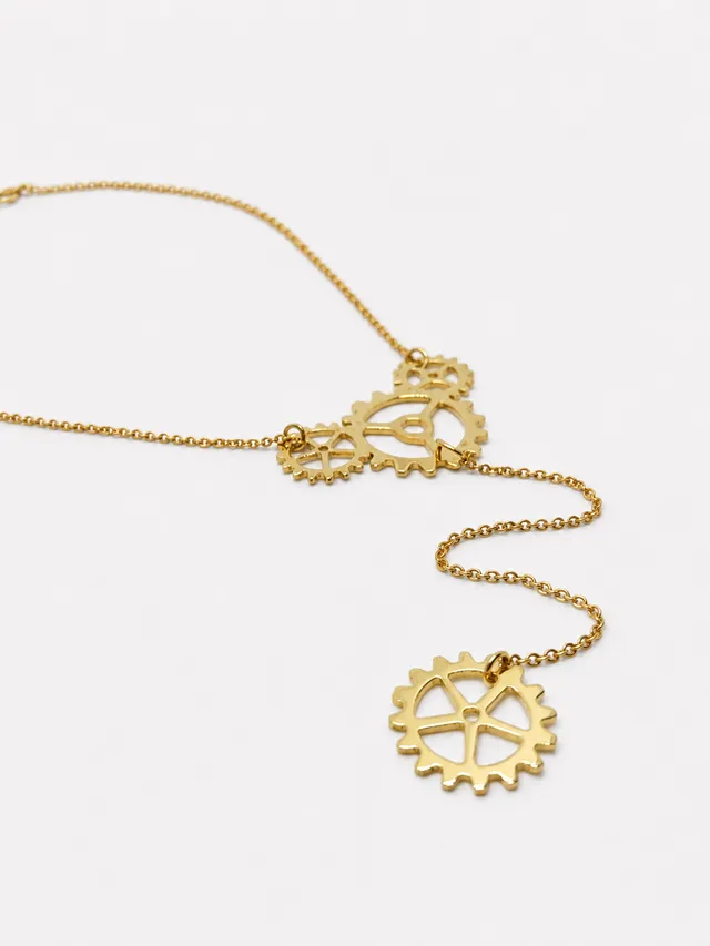 esther-perbandt-gearwheel-kette-damen-gold-lang-41cm image 1
