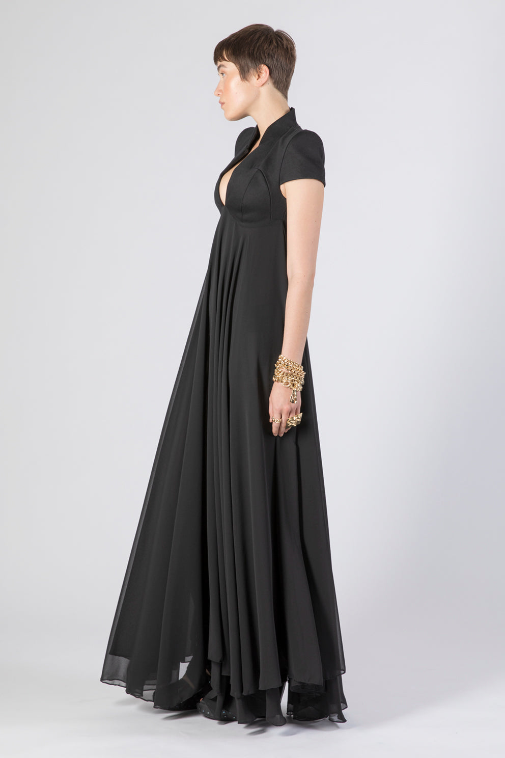 esther-perbandt-pagoda-kleid-damen-schwarz-baumwolle-chiffon image 3