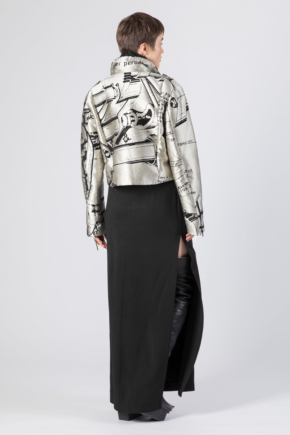 esther-perbandt-rider-machine-jacke-gold-jacquard-damen image 3