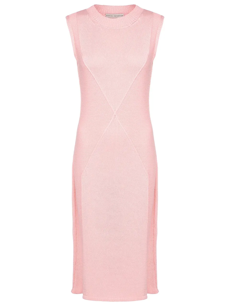 marcel-ostertag-damen-strickkleid-midi-kleid-rosa-gr-36-baumwolle image 1