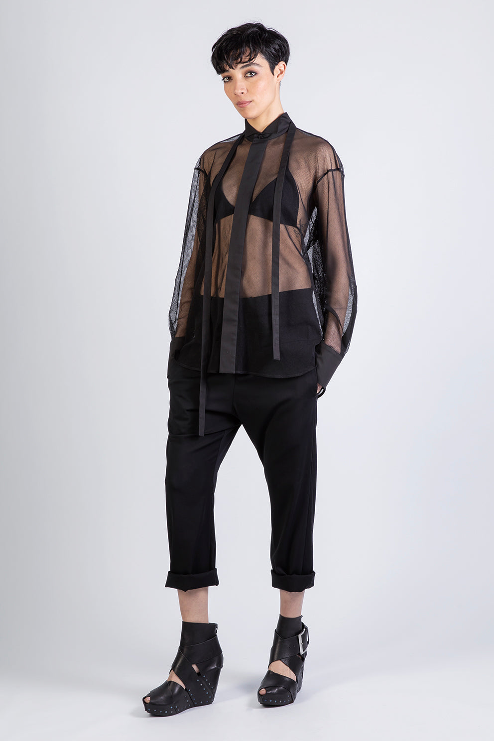 esther-perbandt-splitted-mesh-shirt-damen-schwarz-gr-s image 1