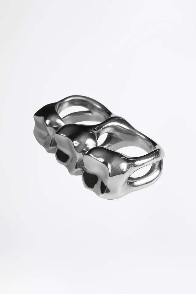 esther-perbandt-triple-tooth-silberring-edelstahl image 1