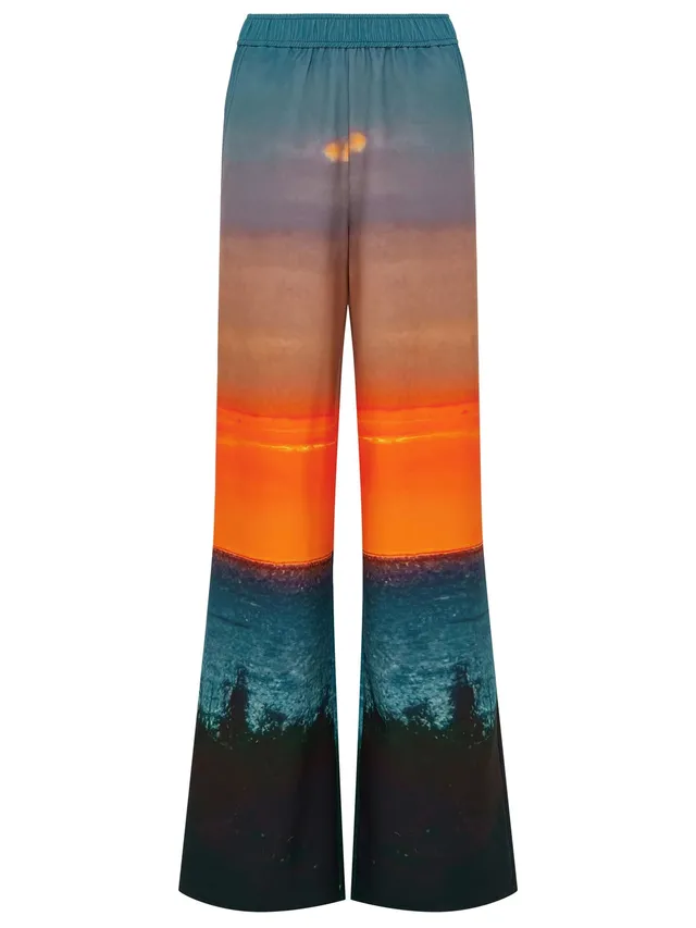 marcel-ostertag-damen-hose-blue-hour-multicolor-print image 1