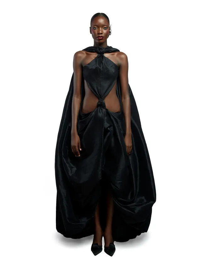 fruch-bourgeois-dress-taftkleid-mit-knoten-taftr-cken image 1