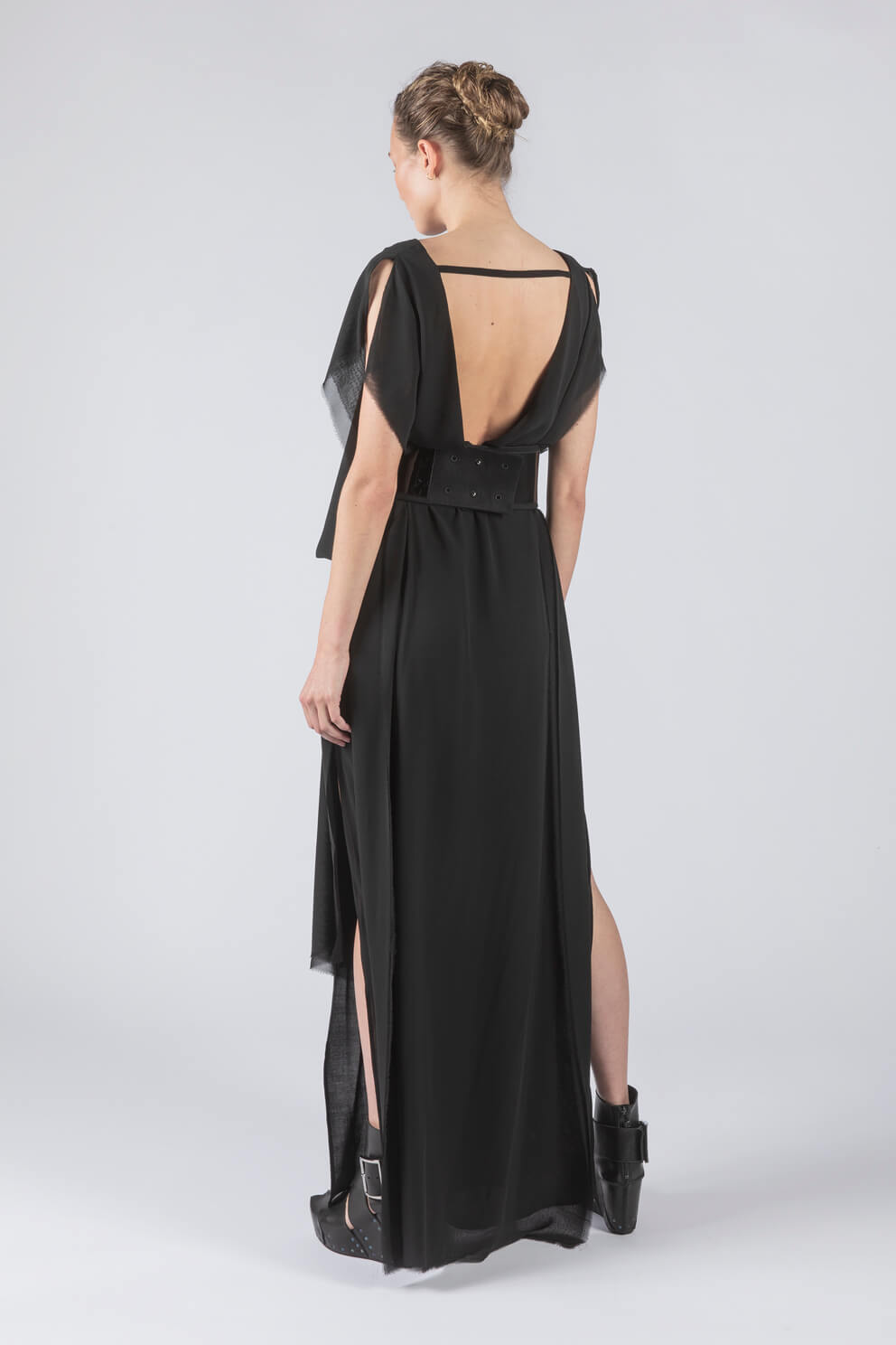 esther-perbandt-flag-long-kleid-damen-schwarz-viskose image 3