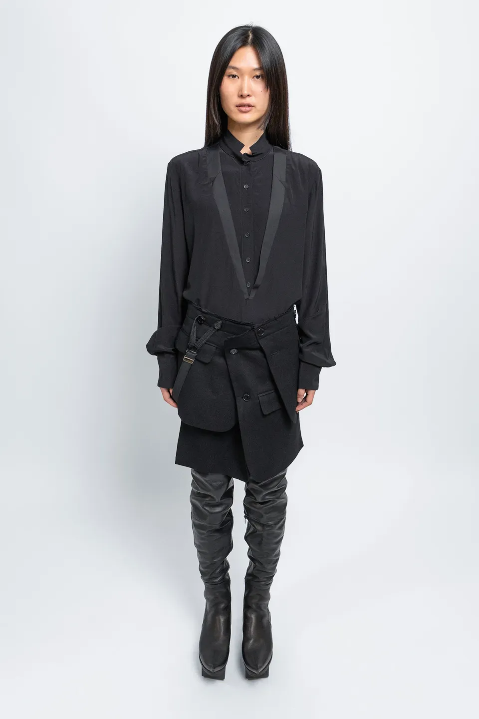 esther-perbandt-dinner-rock-damen-schwarz-asymmetrisch image 1