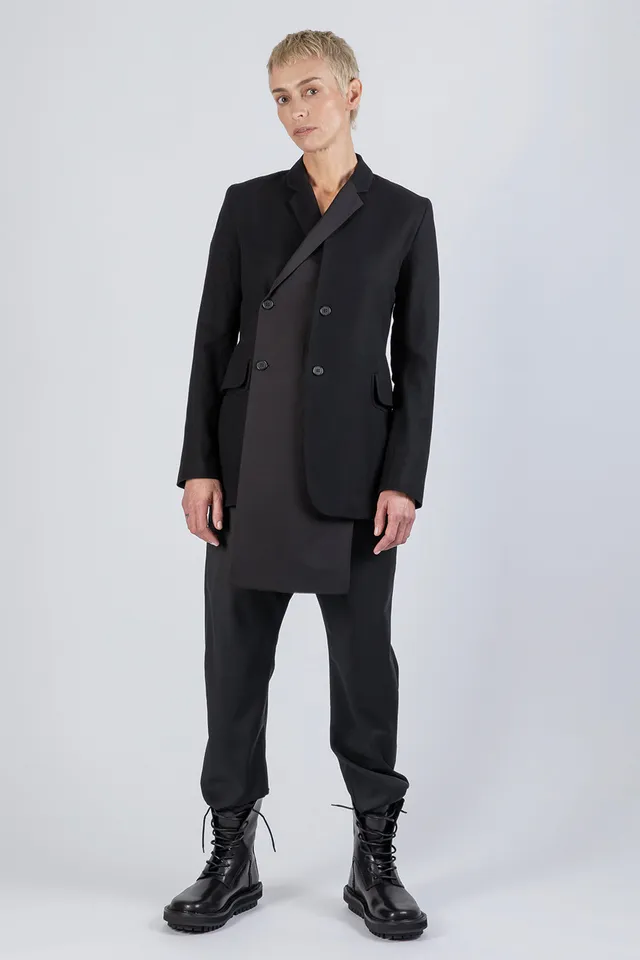 esther-perbandt-fake-double-breasted-jacke-schwarz-wolle image 1