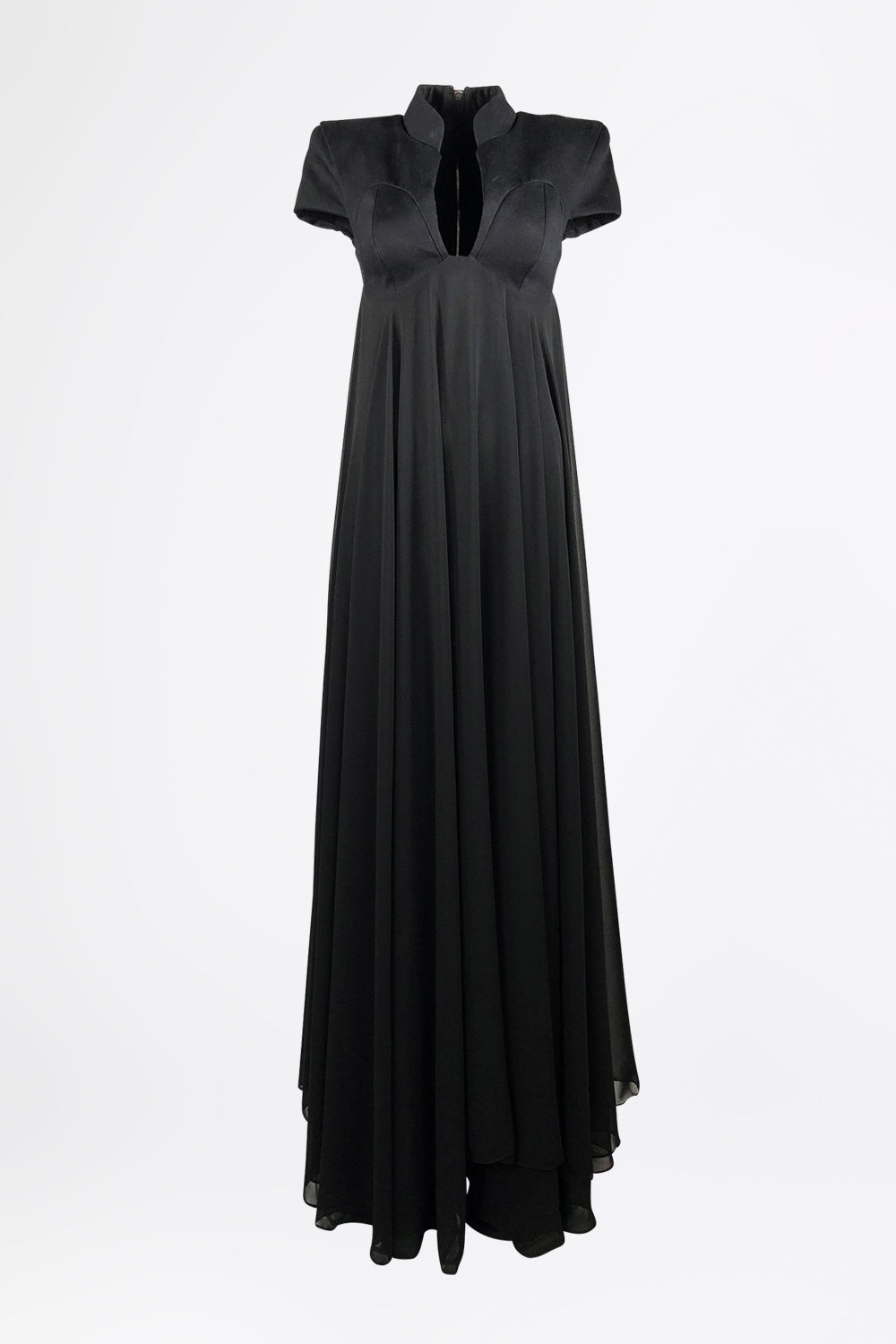 esther-perbandt-pagoda-kleid-damen-schwarz-baumwolle-chiffon image 2