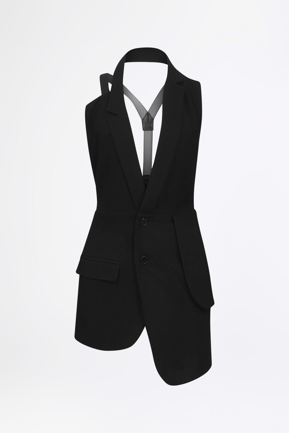 esther-perbandt-deconstructed-weste-schwarz-wolle image 2