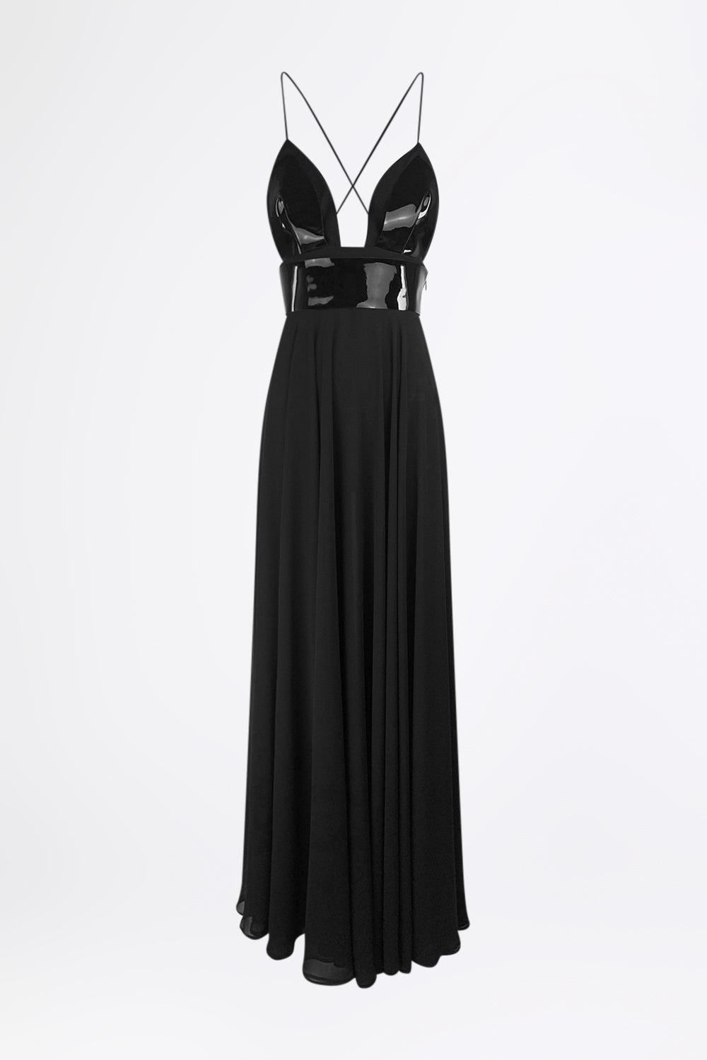 esther-perbandt-rooftop-kleid-schwarz-lang-tellerrock image 2