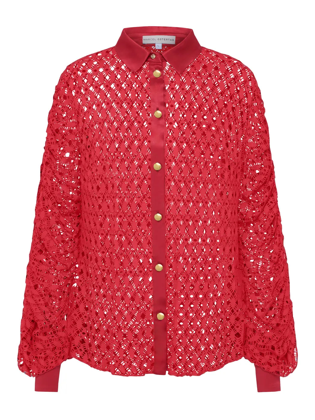 marcel-ostertag-lochmuster-bluse-rot-seide-gr-xs-xl image 1