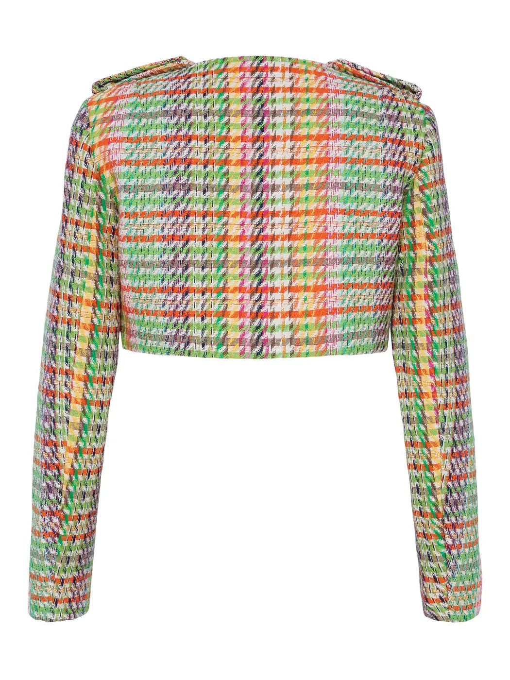 marcel-ostertag-damen-kurzjacke-tweed-multi-orange-hahnentritt image 2
