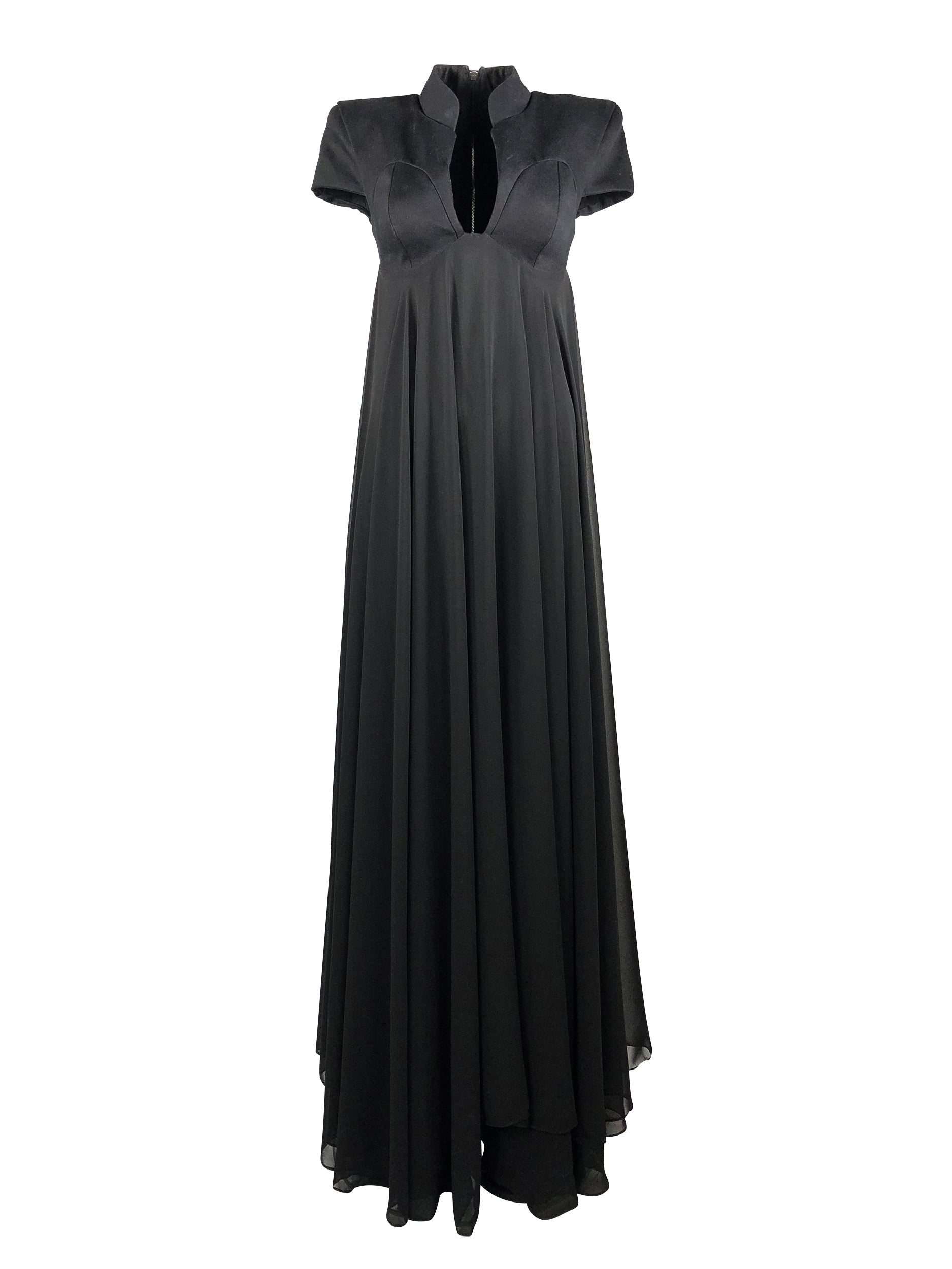 esther-perbandt-pagoda-kleid-damen-schwarz-baumwolle-chiffon image 5