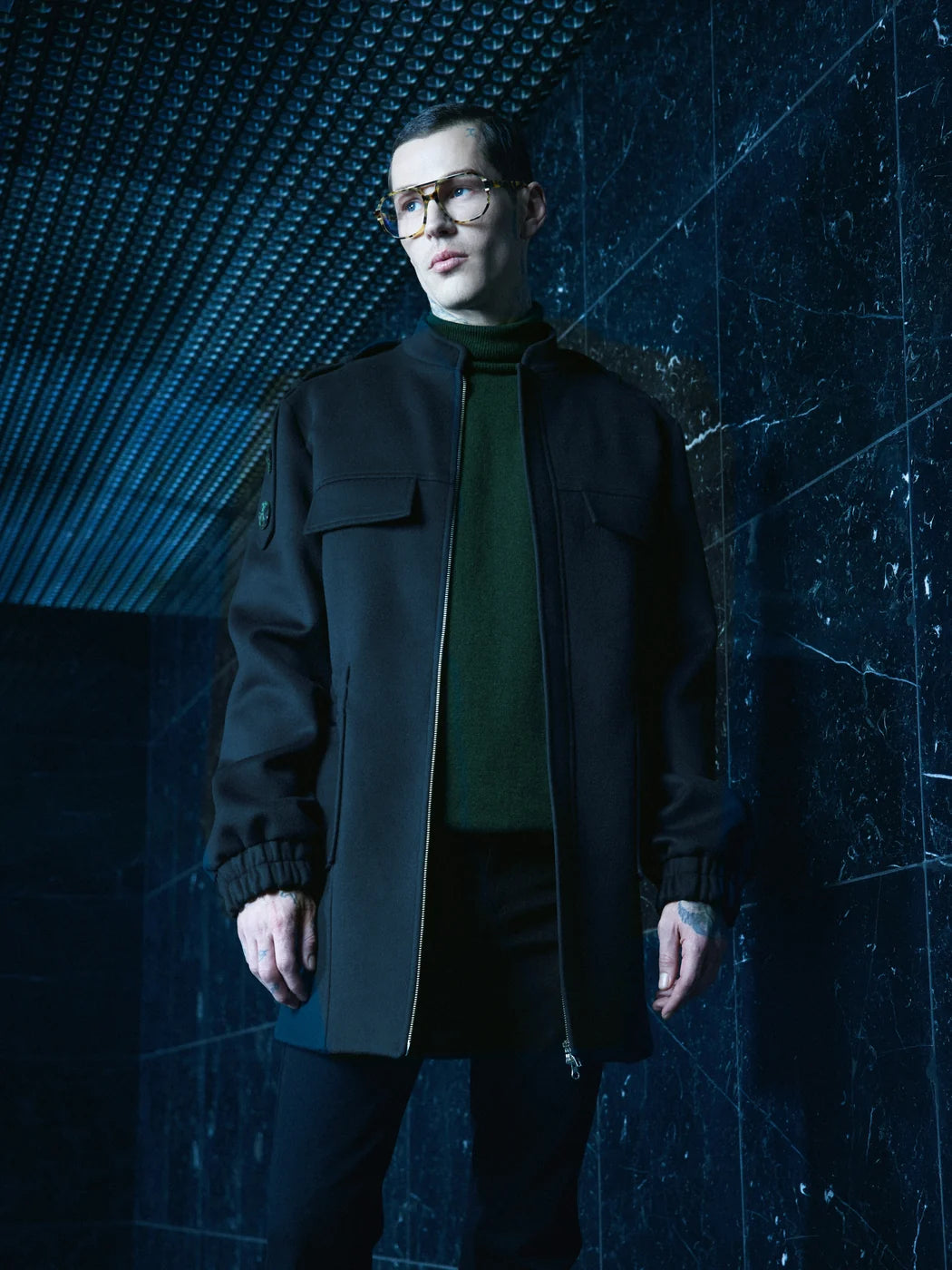 marcel-ostertag-jacke-wolle-petrol-blue-hour-m-l image 3