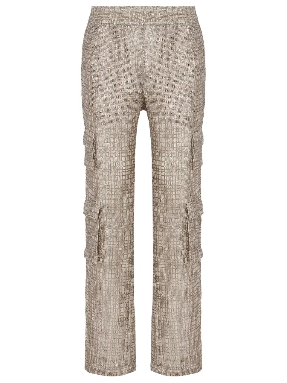 marcel-ostertag-damen-cargohose-pailletten-gold-metallic image 1