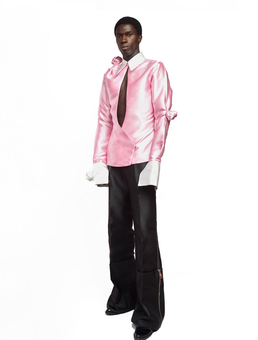 fruch-aliko-shirt-rosa-bluse-cutout-knoten-wei image 1
