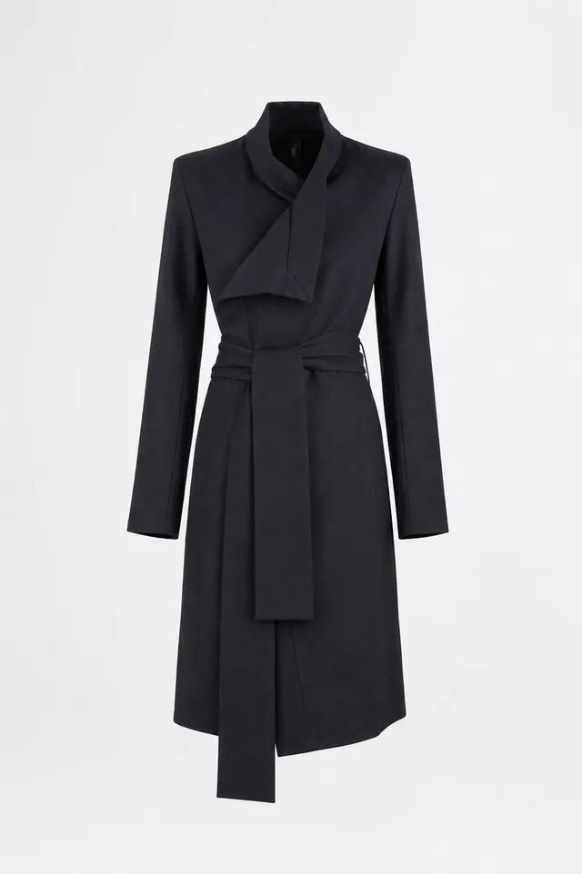 esther-perbandt-scarf-long-cardigan-schwarz-wolle-wickel image 1