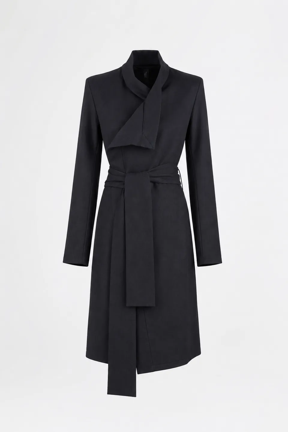 esther-perbandt-scarf-long-cardigan-schwarz-wolle-wickel image 1