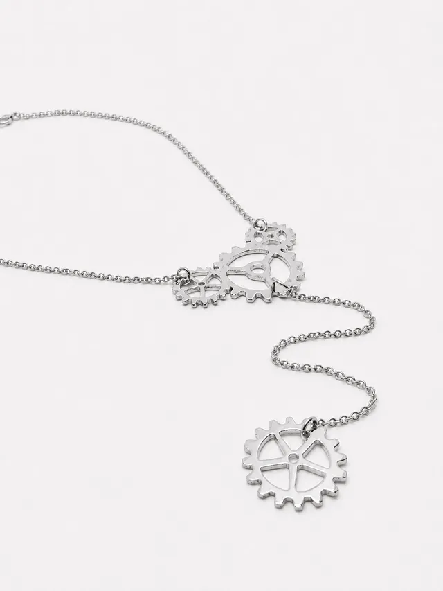 esther-perbandt-gearwheel-lange-silber-halskette-silber image 1