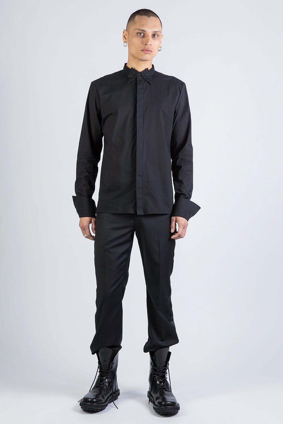 esther-perbandt-bow-hemd-herren-schwarz-slim-fit-baumwolle image 1