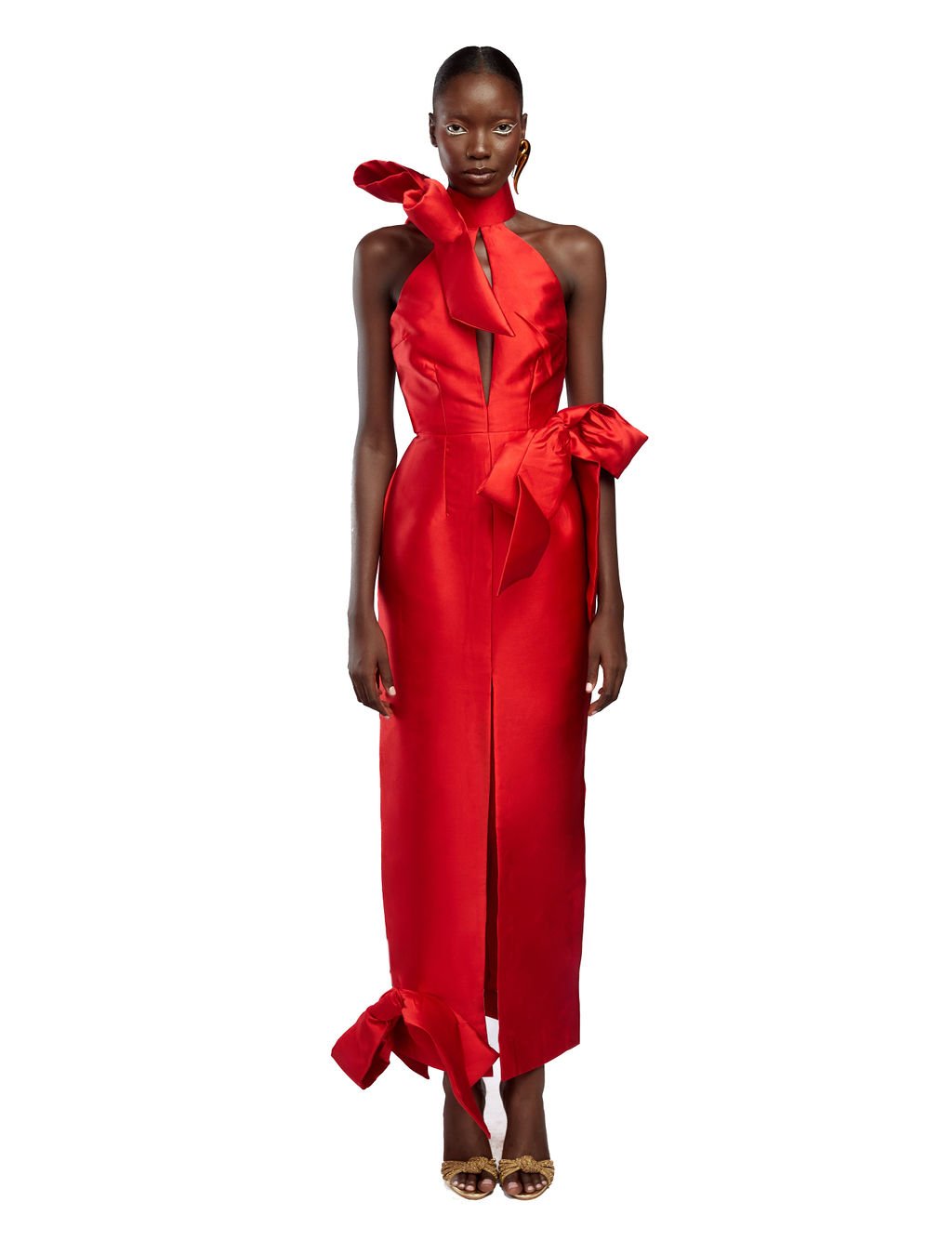 fruch-shagaya-kleid-lang-mit-schleifen-schlitzen image 1