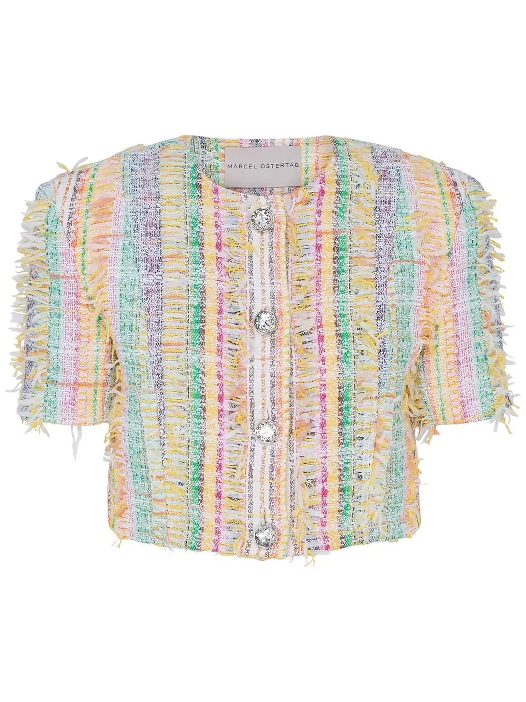 marcel-ostertag-kurzjacke-tweed-pastel-fransen-xs-xxl image 1