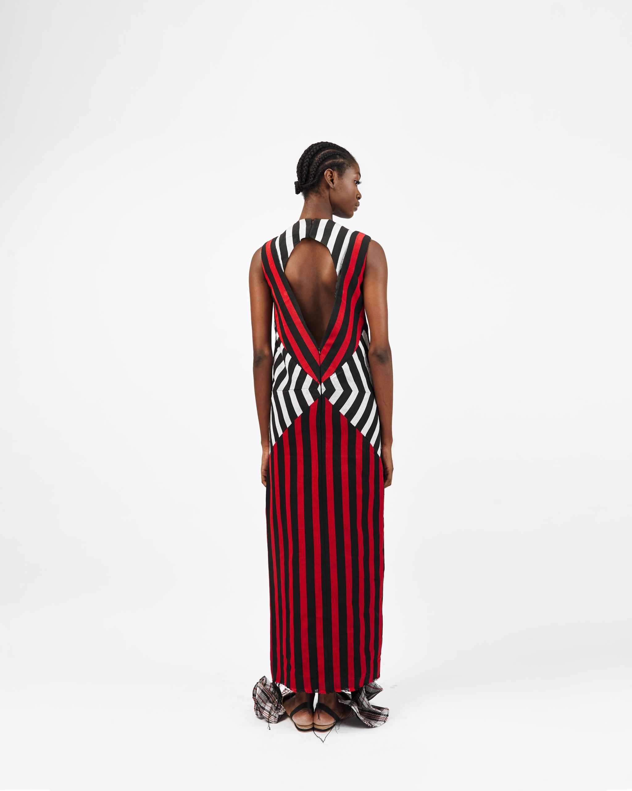 fruch-river-kleid-asooke-gestreift-baumwolle image 3
