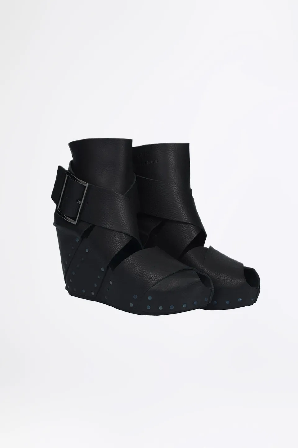 esther-perbandt-soleil-schuhe-schwarz-leder-plateau-10cm image 1