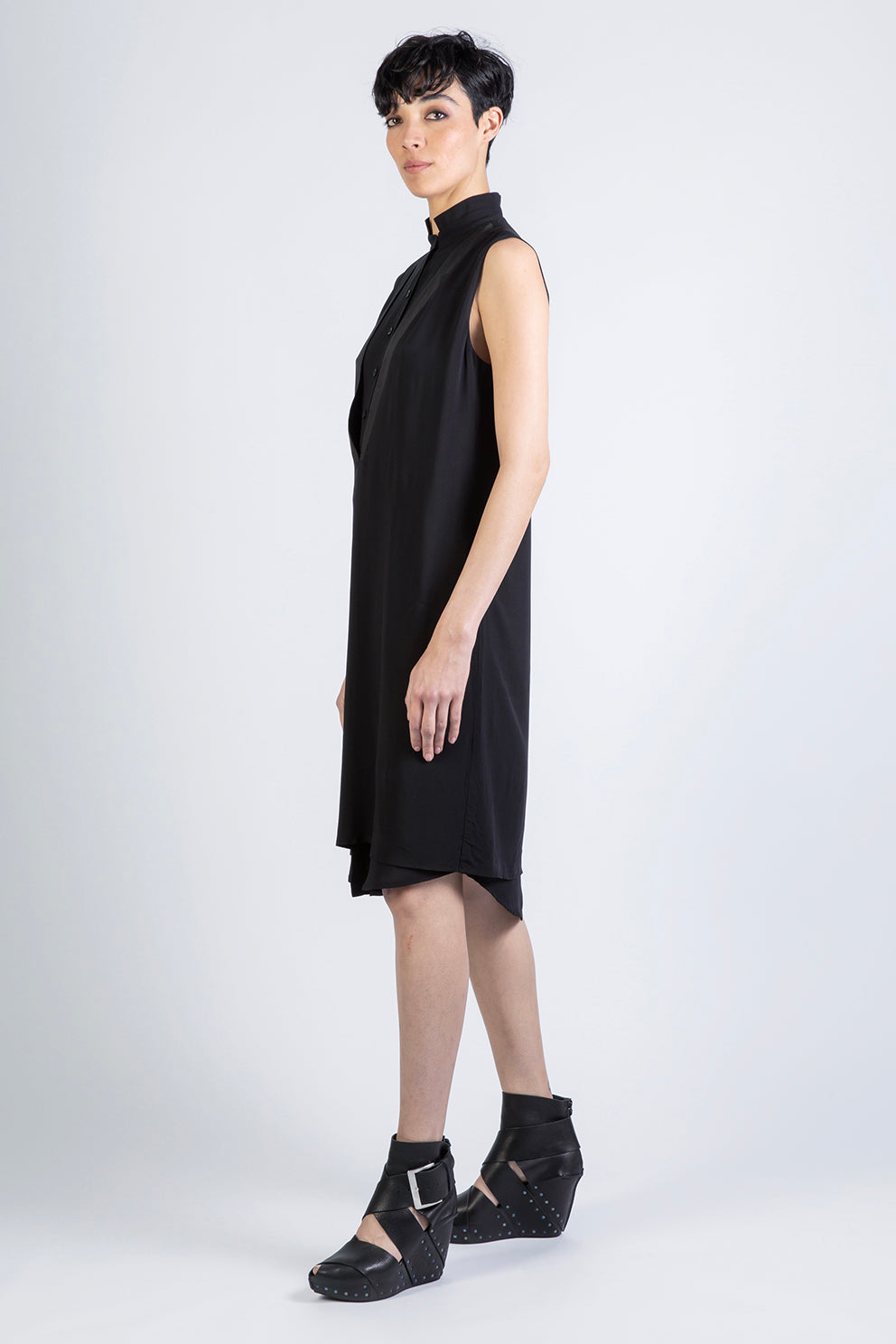 esther-perbandt-double-collar-kleid-damen-schwarz-38-viskose image 5