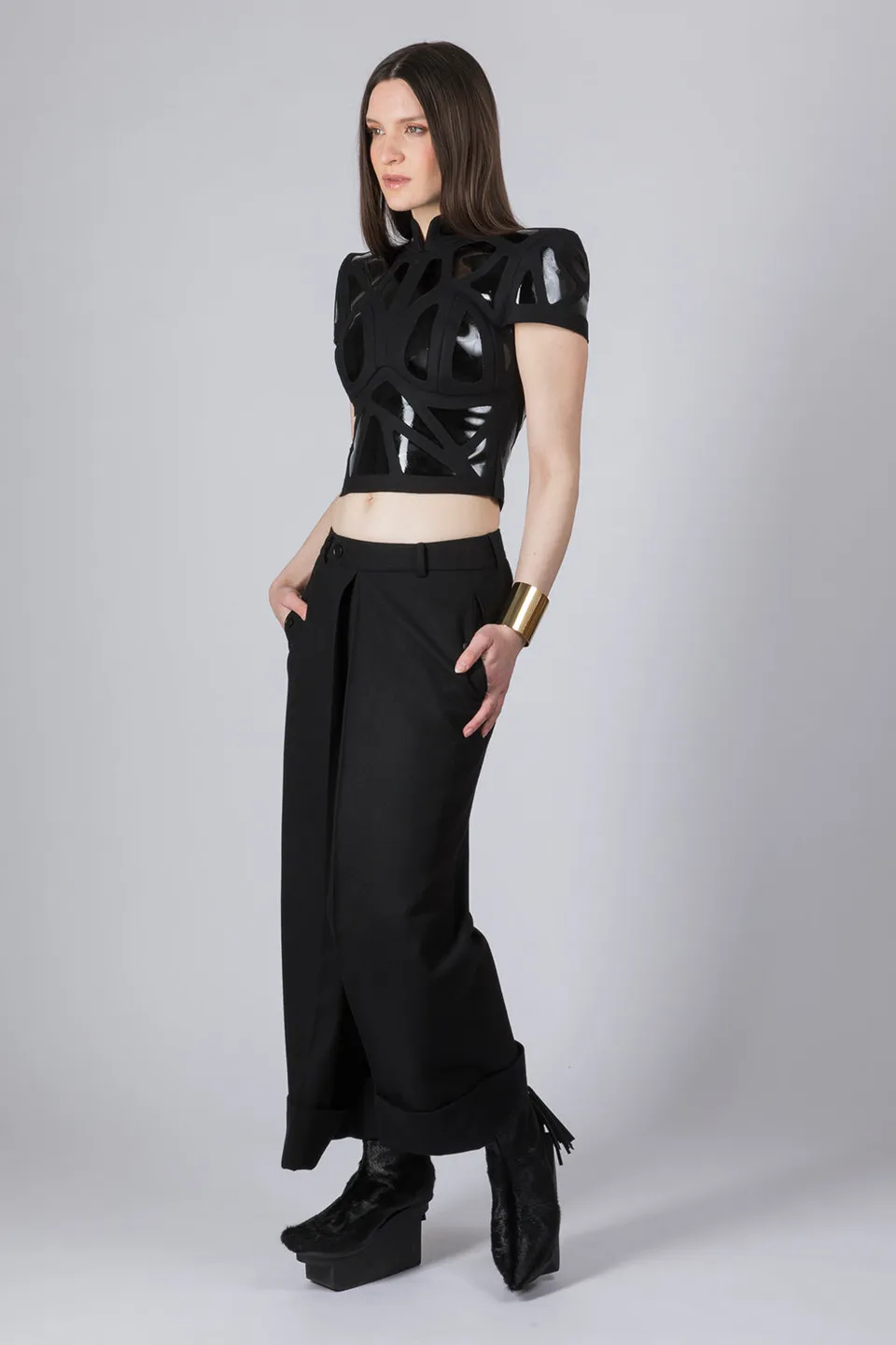 esther-perbandt-mosquito-top-damen-schwarz-wolle image 1