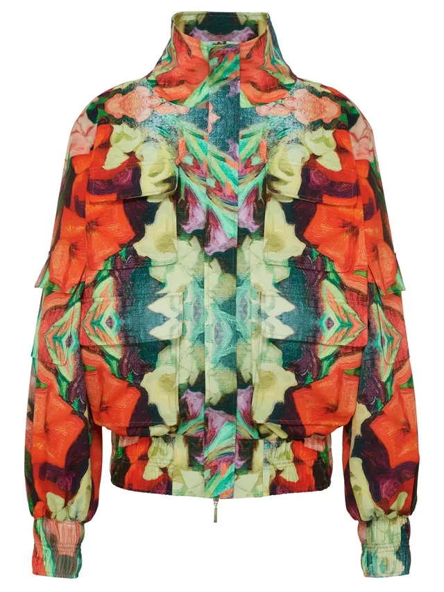 marcel-ostertag-unisex-bomberjacke-flower-abstract-bunt image 1