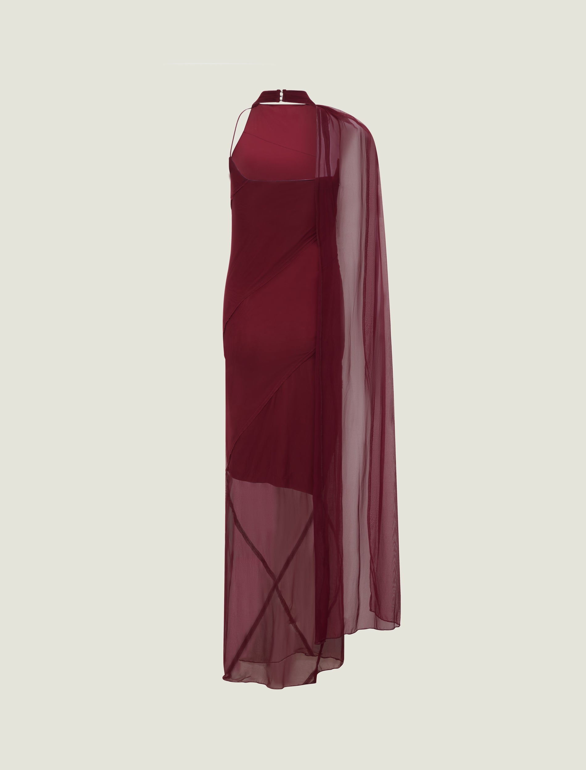 ioannes-shawl-dress-mesh-kleid-damen-maxi-neckholder image 6
