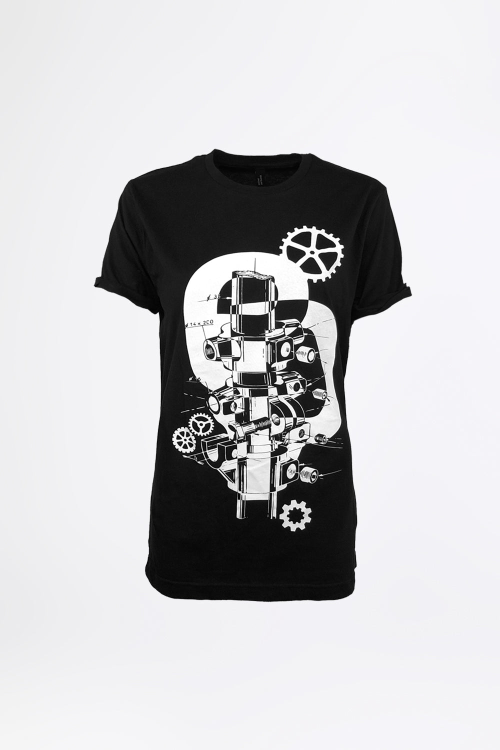 esther-perbandt-dream-machine-t-shirt-herren-schwarz-bio-baumwolle image 1