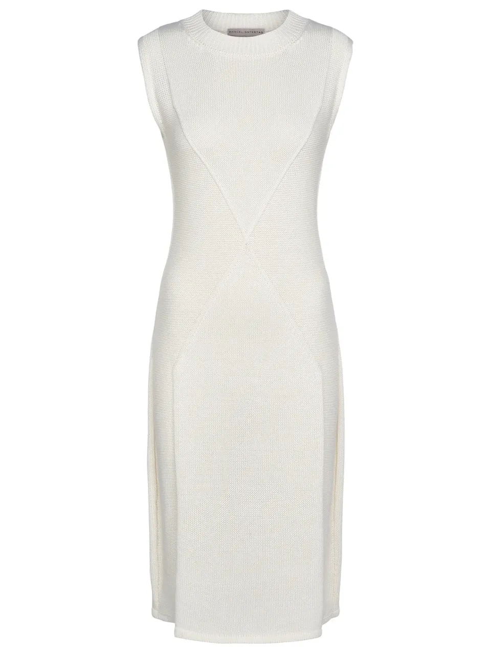 marcel-ostertag-strickkleid-midi-weiss-baumwollkleid image 1