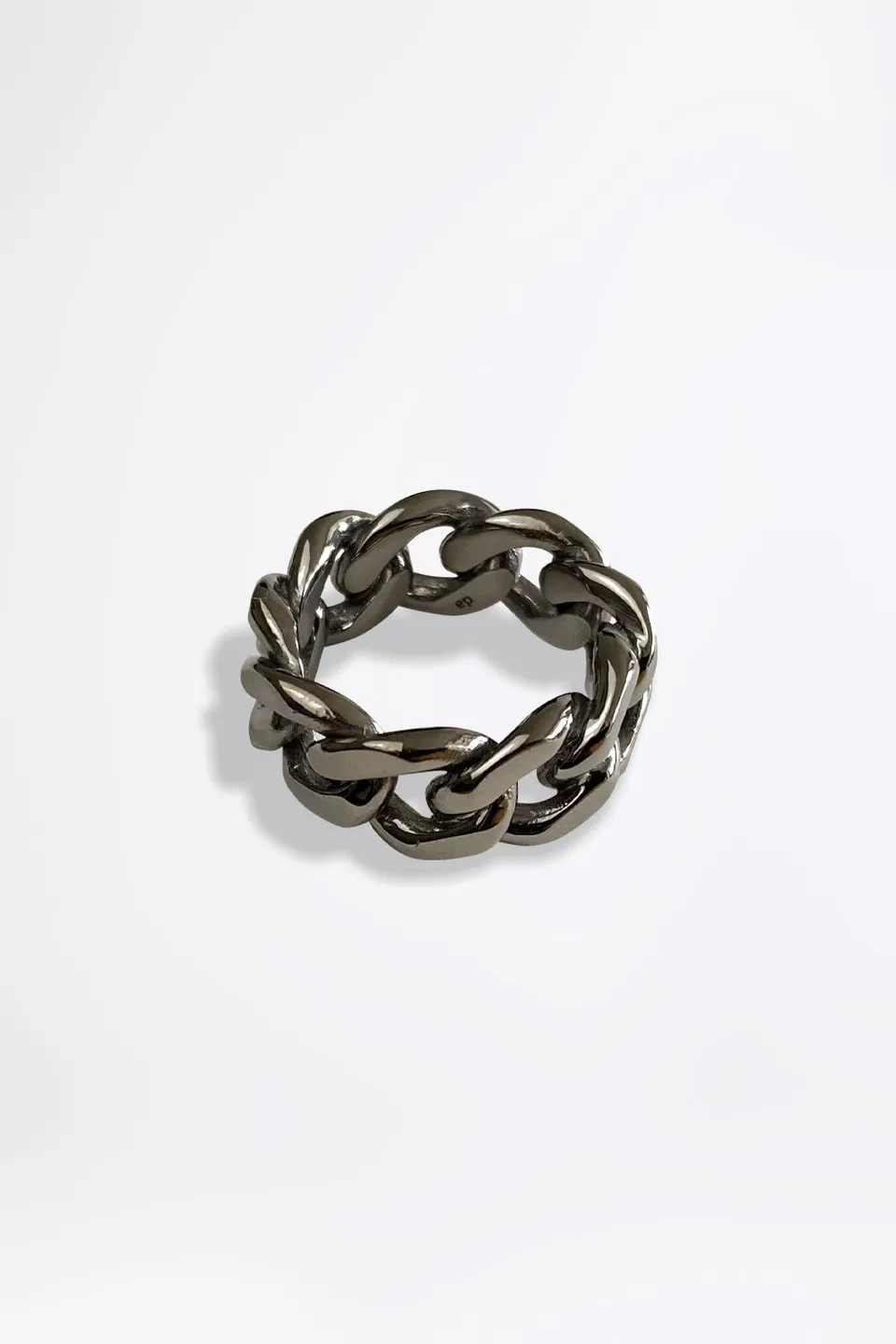 esther-perbandt-tank-chain-bold-ring-gunmetal-edelstahl image 1