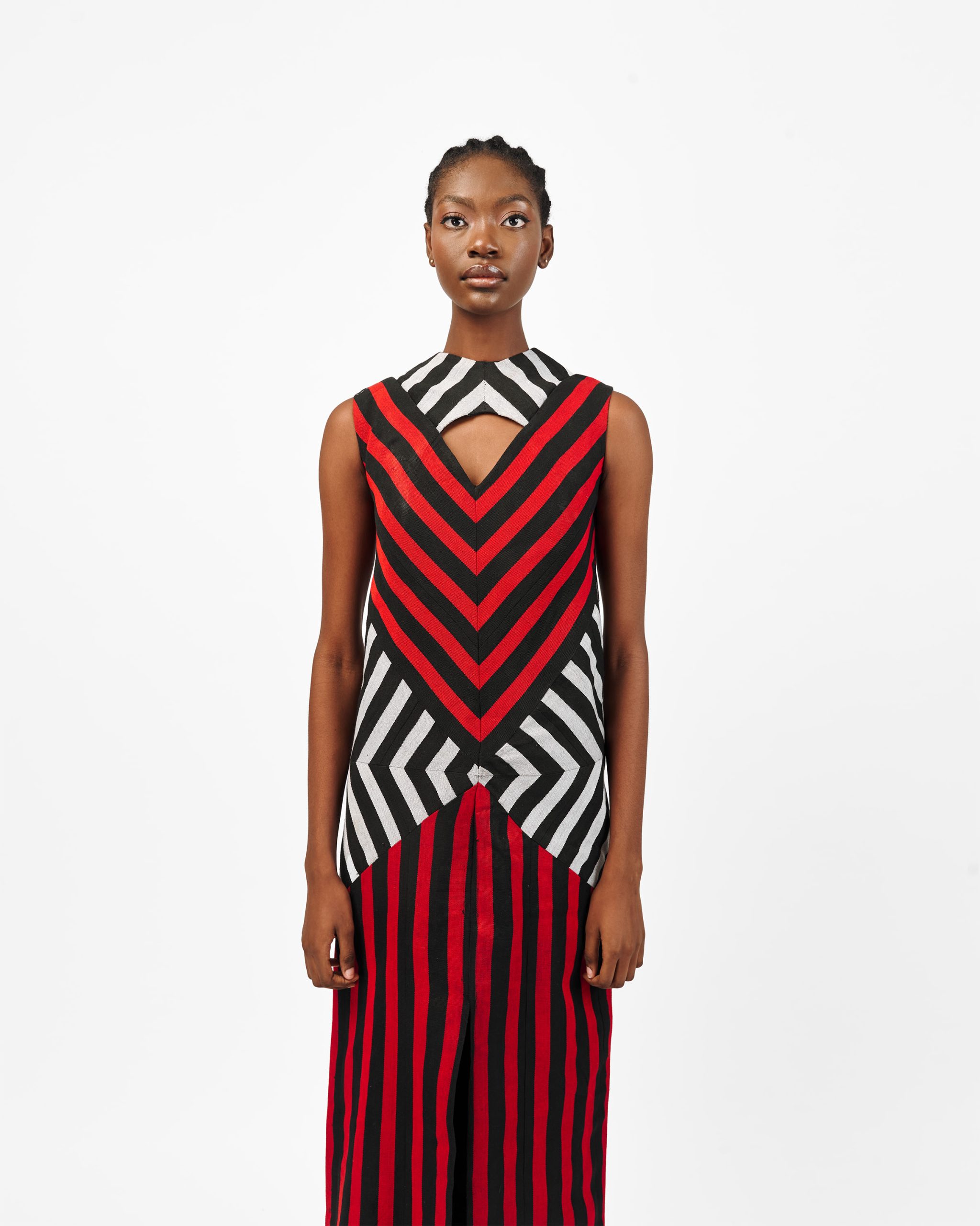 fruch-river-kleid-asooke-gestreift-baumwolle image 2