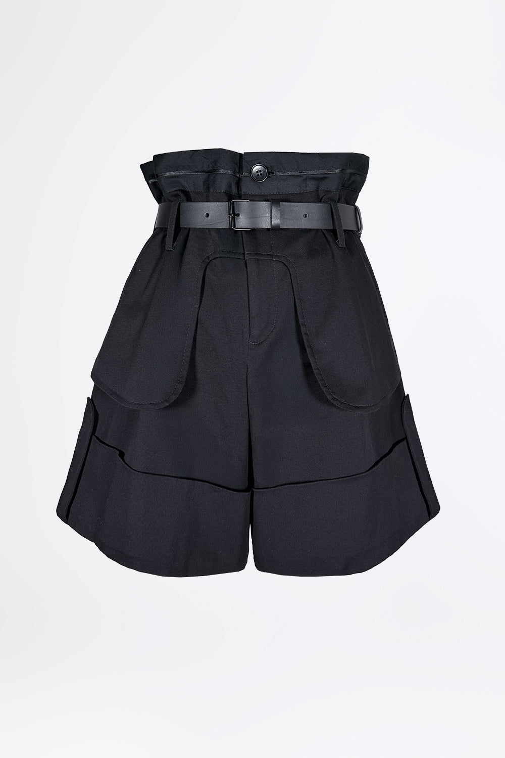 esther-perbandt-waistband-shorts-damen-schwarz-baumwolle image 2