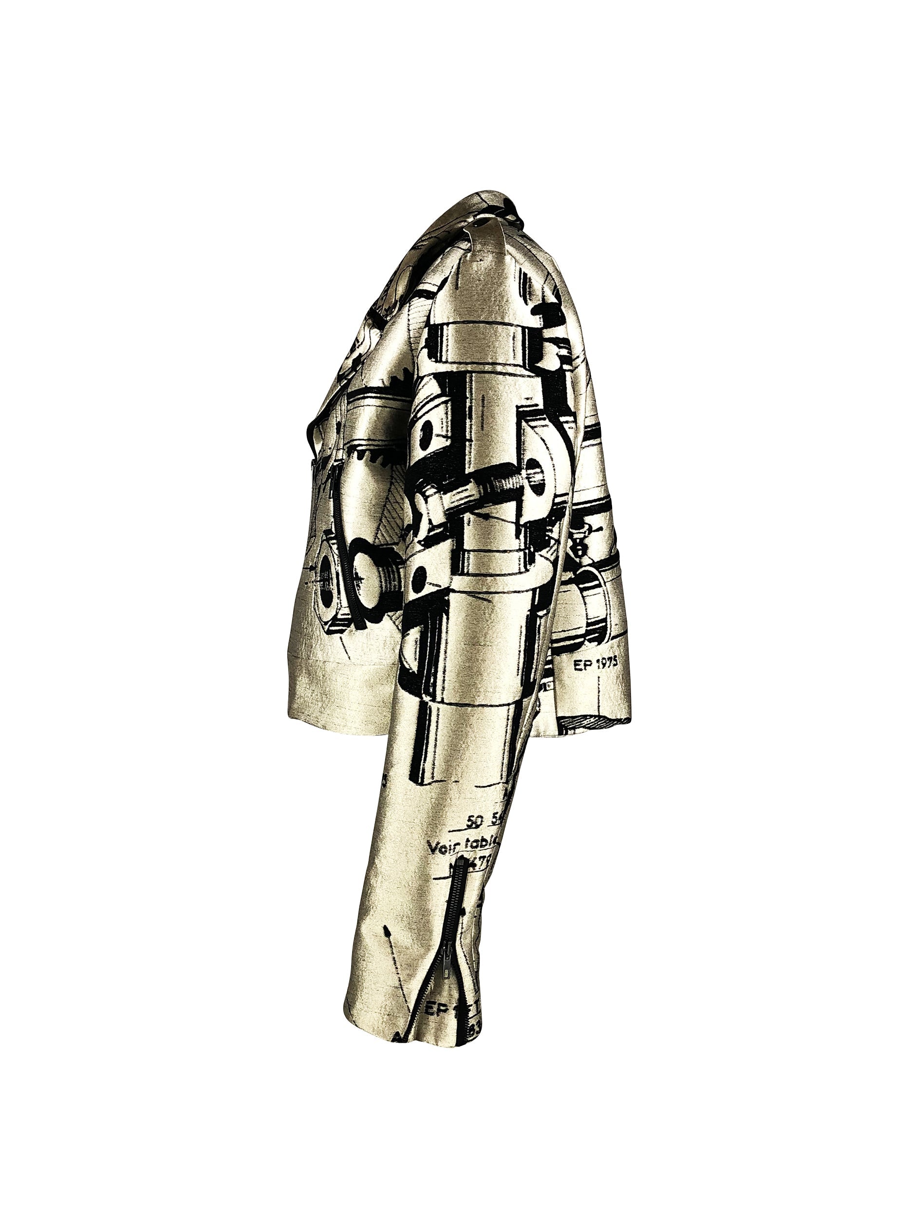 esther-perbandt-rider-machine-jacke-gold-jacquard-damen image 6