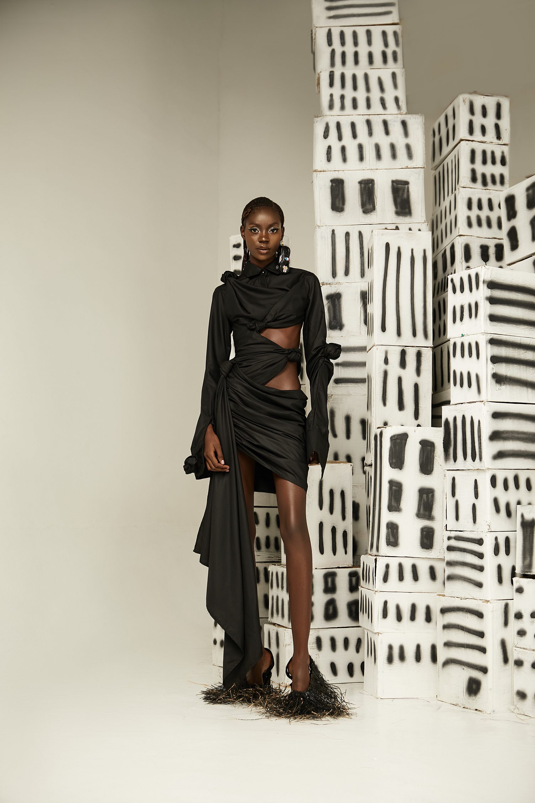 fruch-agiliga-woll-hemdkleid-drapiert-geknotet image 1