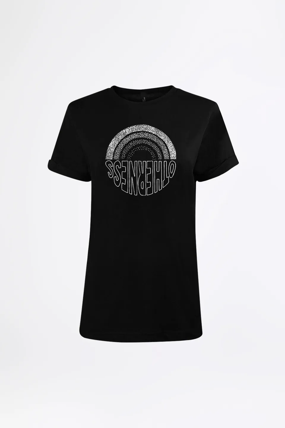 esther-perbandt-otherness-rainbow-t-shirt-damen-schwarz-bio image 1