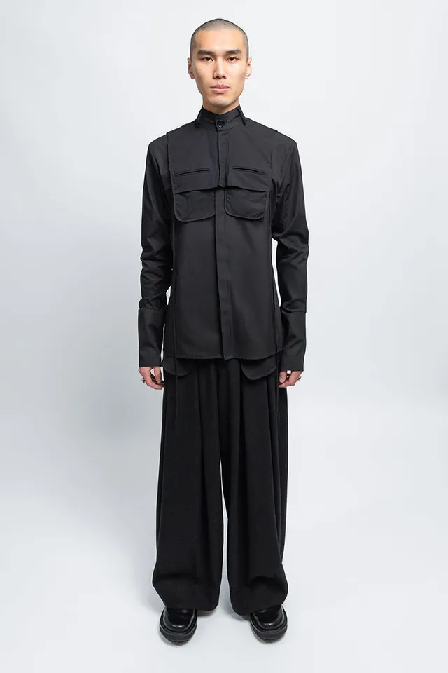 esther-perbandt-wild-waistband-hemd-schwarz-baumwolle image 1