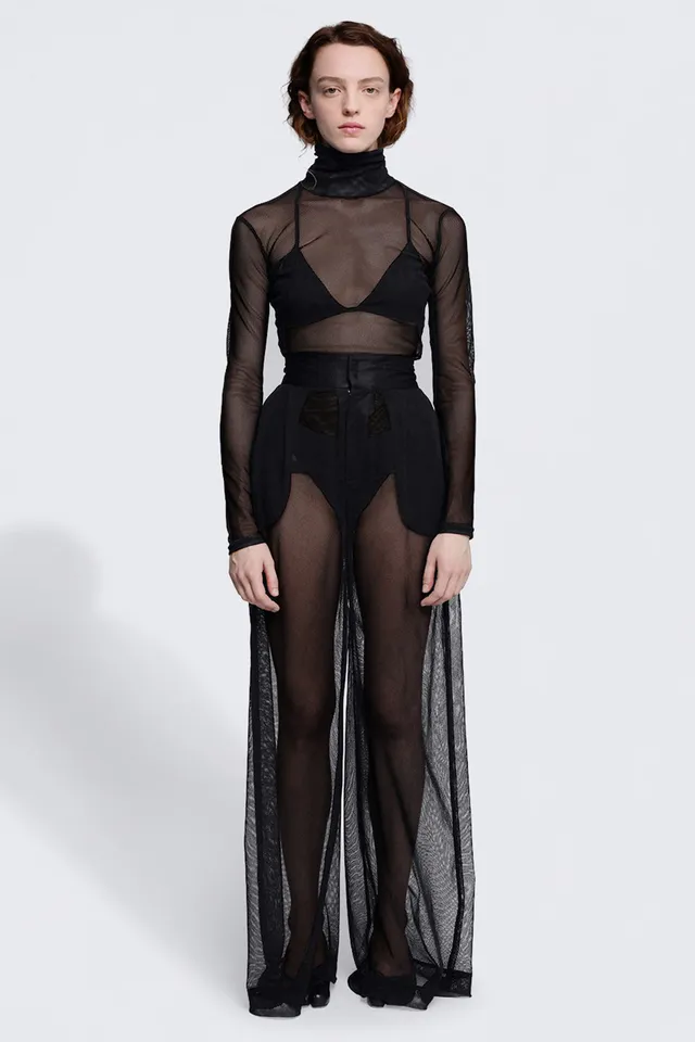 esther-perbandt-georgia-mesh-hose-schwarz-baumwolle image 1