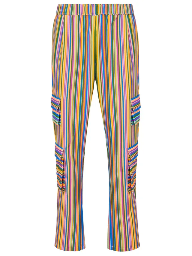 marcel-ostertag-cargohose-streifen-multicolor-baumwollmix image 1