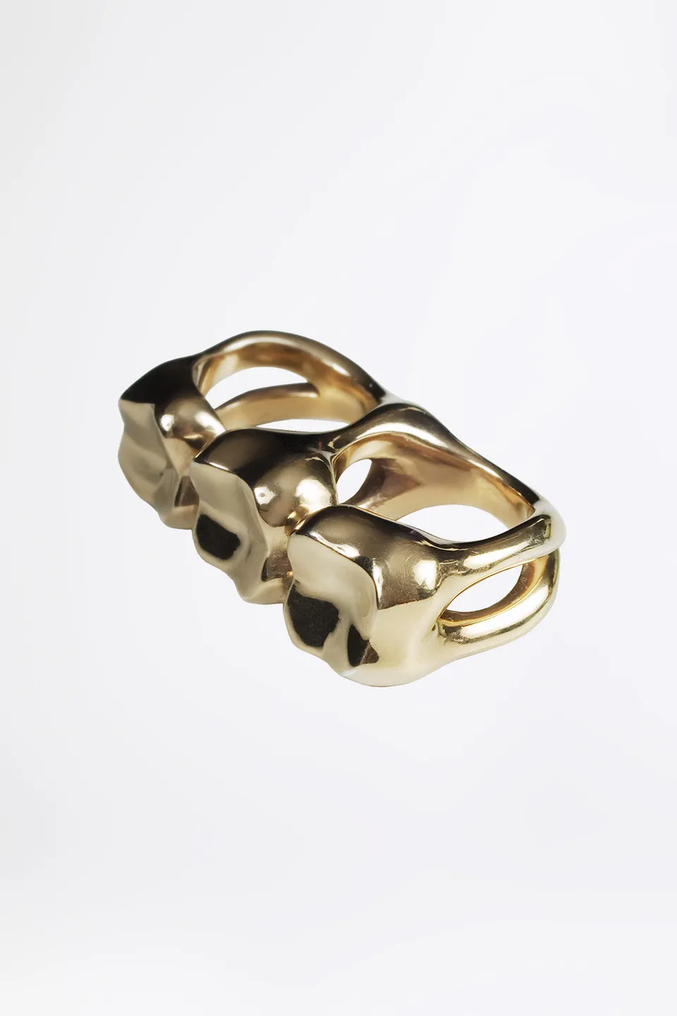 esther-perbandt-triple-tooth-ring-gold-edelstahl image 1