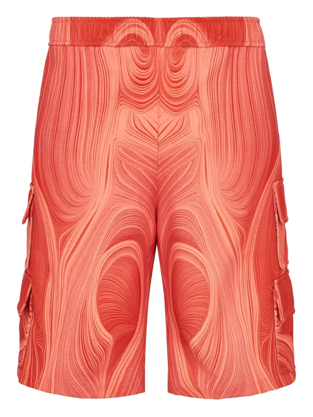 marcel-ostertag-cargoshorts-rot-geometric-print-cargo image 1