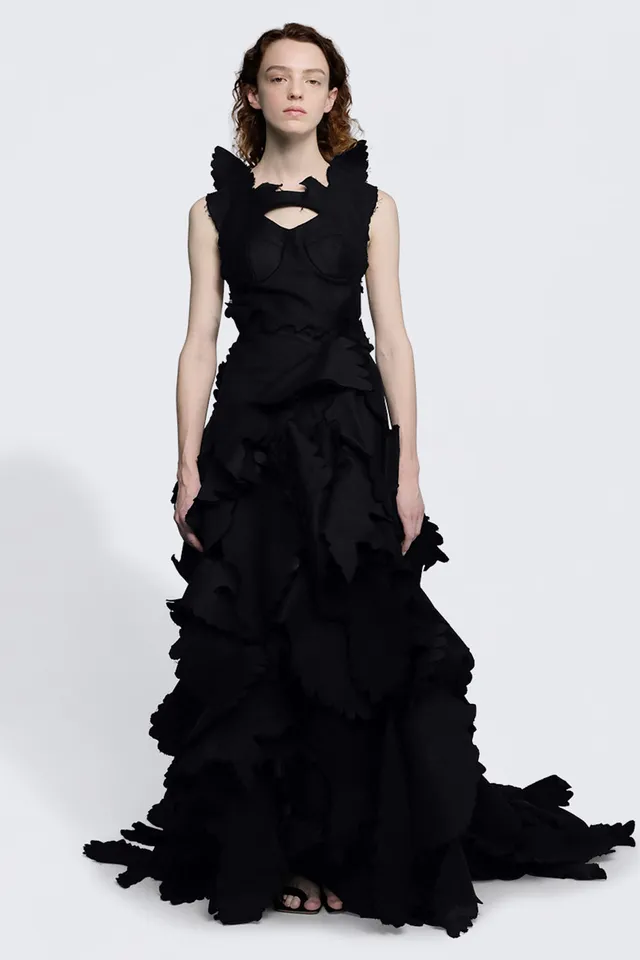 esther-perbandt-bird-big-kleid-schwarz-baumwolle-rmellos image 1