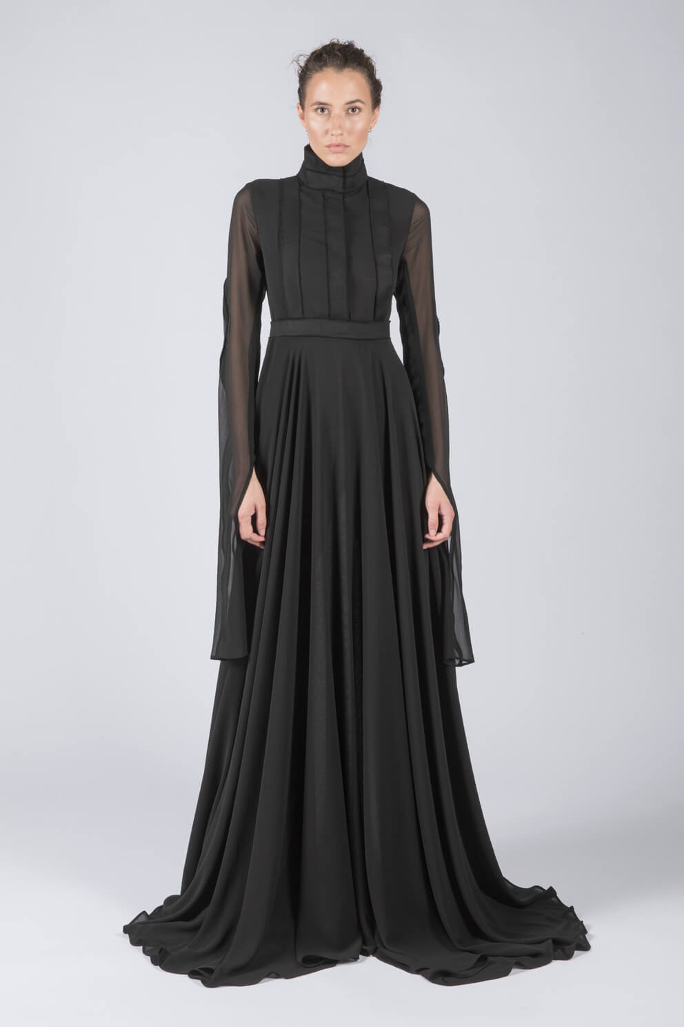 esther-perbandt-houston-kleid-damen-schwarz-lang-seide image 1